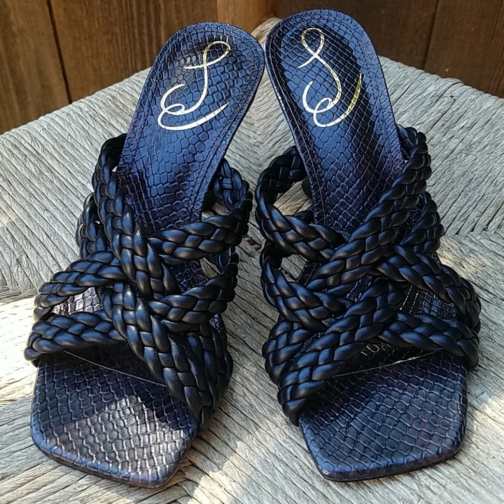 Majorie Sam Edelman Strappy Mule Leather Sandal - Picture 3 of 16